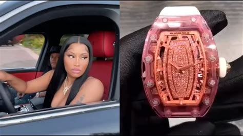 richard mille pink watch nicki minaj|Nicki Minaj Shows Off Her Rare Pink Richard Mille Watch .